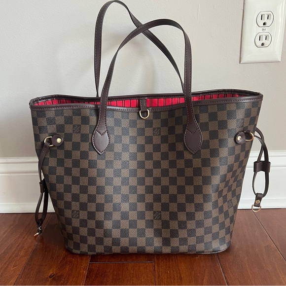 Checkered Brown Tote Bag - Picture 1 of 5